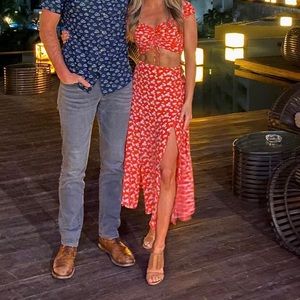 Zara floral set in Red